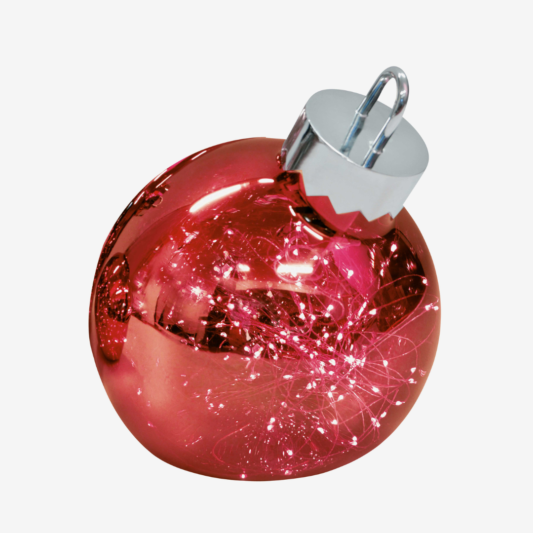 Sompex LED Deco Light Ornament - Large Christmas Ball with Lighting - Red