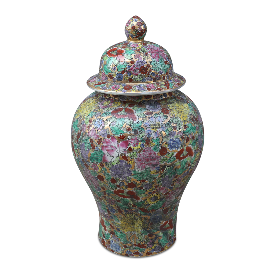 Porcelain pot multicolor