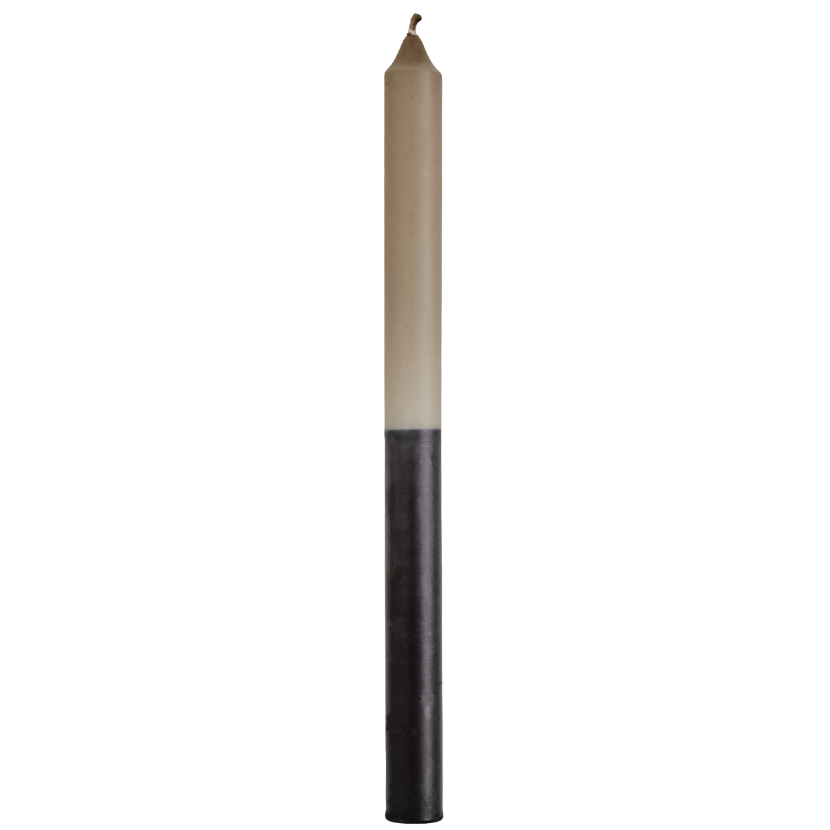 Madam Stoltz Taupe and Black Two Tone Dip Dye Candle