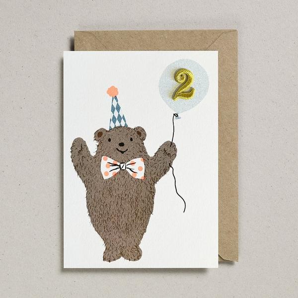 Bear Age 2 Birthday Card