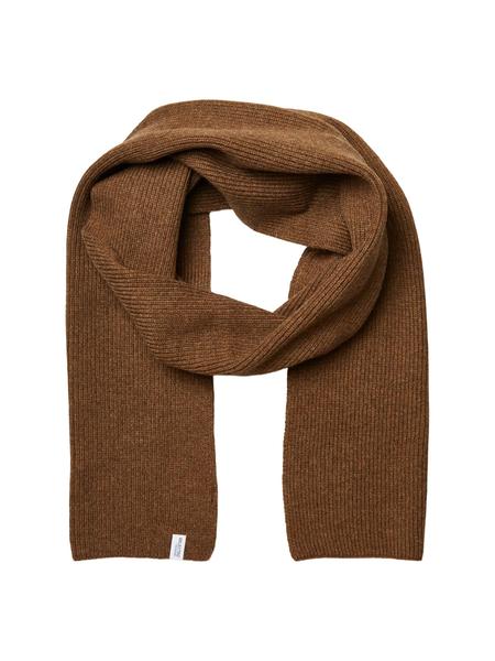 Cray Ribbed Scarf Brown Coffee Liqueur