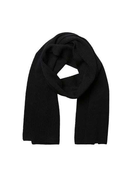 Cray Ribbed Scarf Black