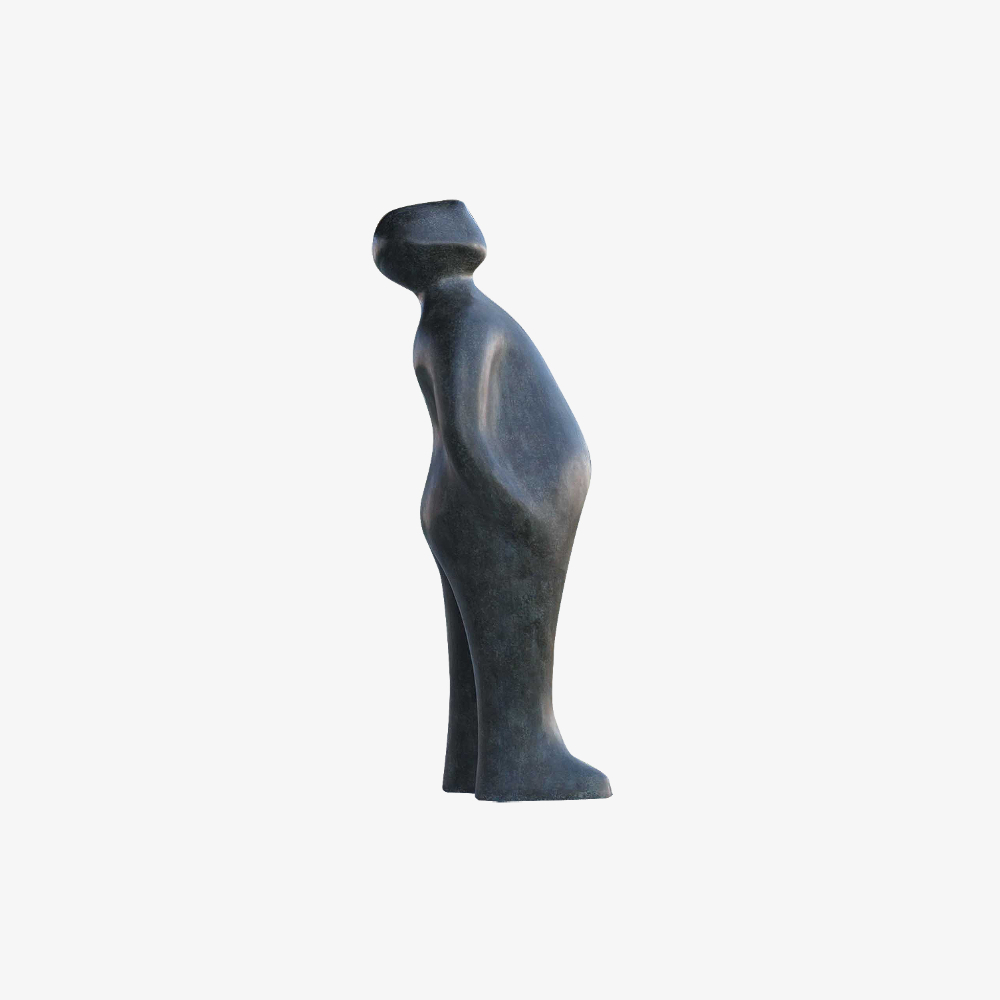Guido Deleu The Visitor Sculpture by Guido Deleu Bronze 73 cm