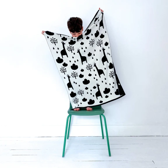 Sophie Home Reversible Mono Giraffe Blanket