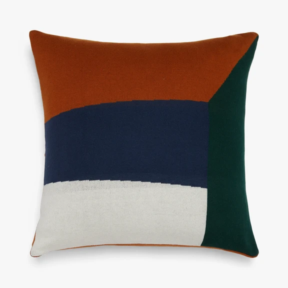 Sophie Home  Land Ink/Ginger Knitted Cushion 50 x 50cm