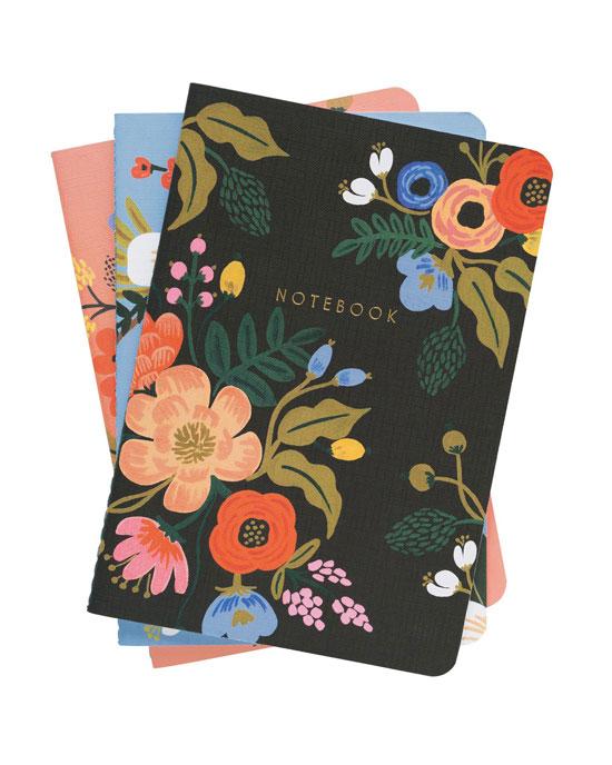 Rifle Paper Co. Stitched Notebooks Set Of 3 Assort