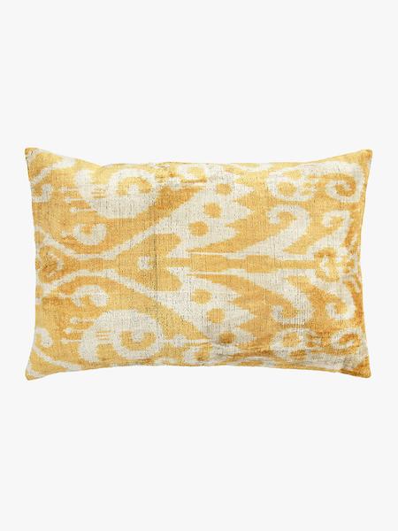 Silk Ikat Cushion 40 X 60 Dark Yellow