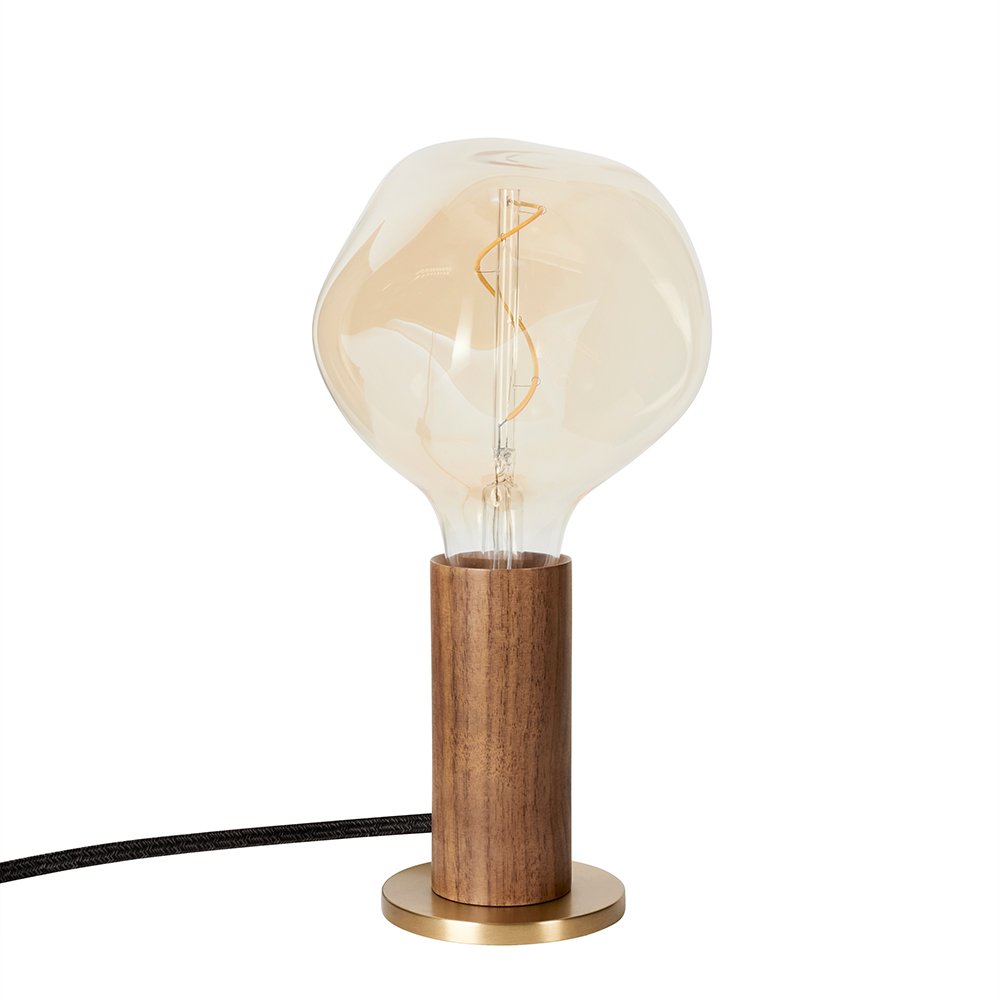 Tala Knuckle Table Lamp In Walnut With Veronoi I
