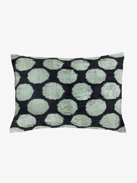 Silk Ikat Cushion 40 X 60 Green