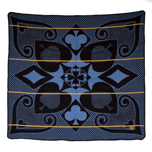 Khotso Traditional Basotho Large Blanket Black Blue Cards