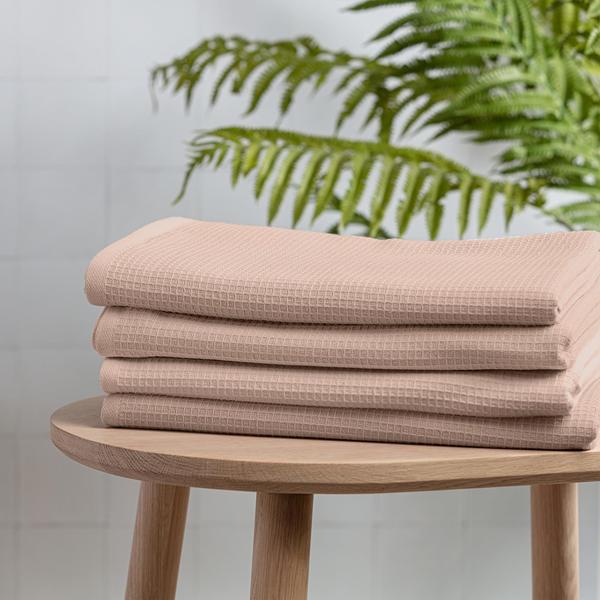 Desert Blush Waffle Bath Towel