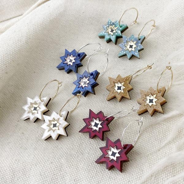 Mini Star Hoop Earrings