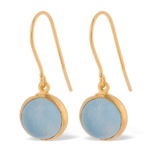 Aura Blue Earrings Gold