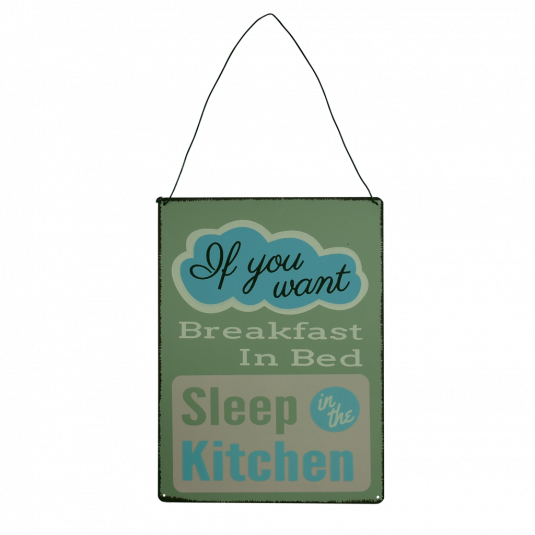 Rex London If You Want Breakfast In Bed Metal Sign