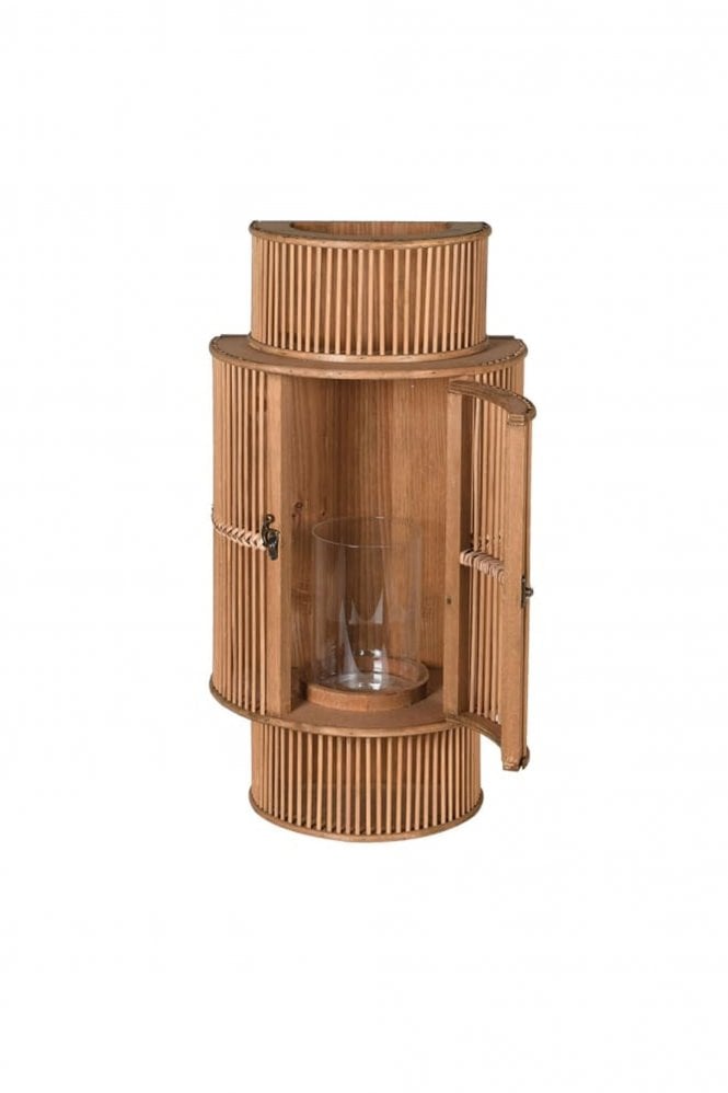 The Home Collection Bamboo Curved Lantern