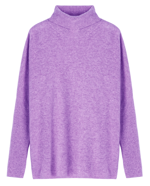 Clara Lilac Rollneck Knit Jumper