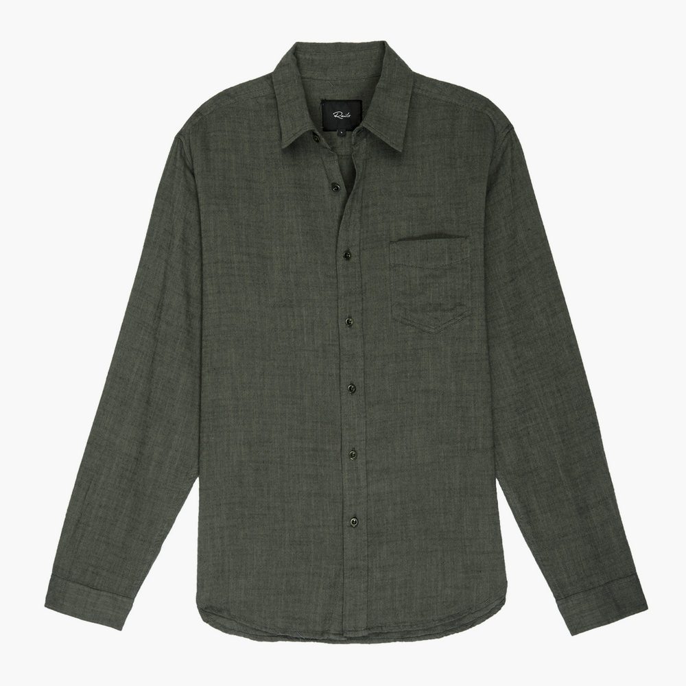 Rails Wyatt Cotton Shirt - Olive Green