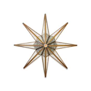 Nkuku Large Antique and Mirror Layia Decorative Glass Star