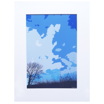 Canvasbutterfly Winter Blue Sky Mounted Print