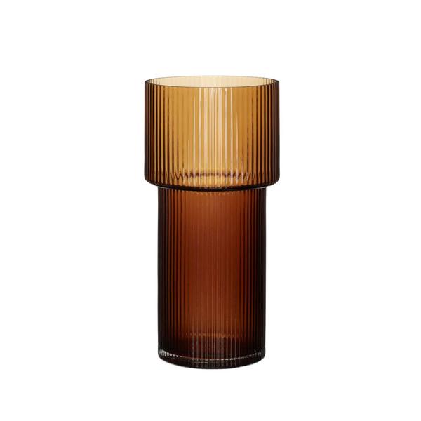 Hübsch | Ripple Vase | Amber