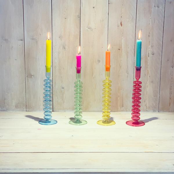 Glass Candle Holder Multi Bubble