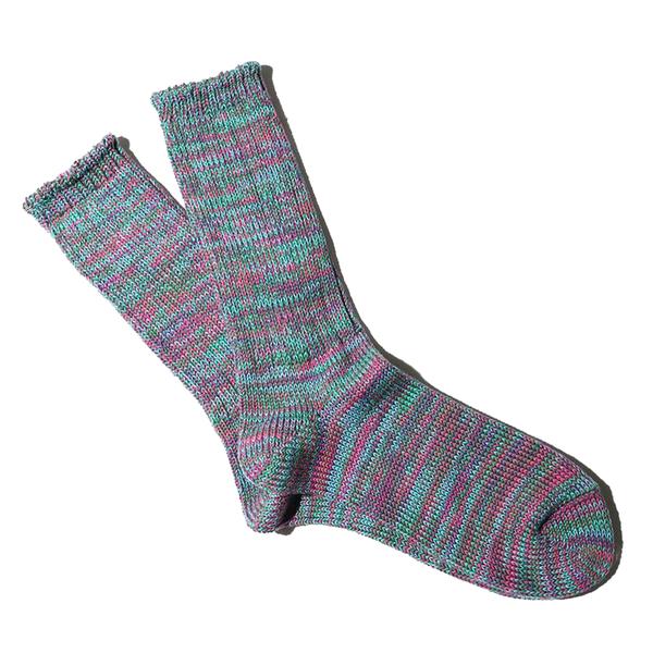 5 Colour Mix Crew Sock Purple