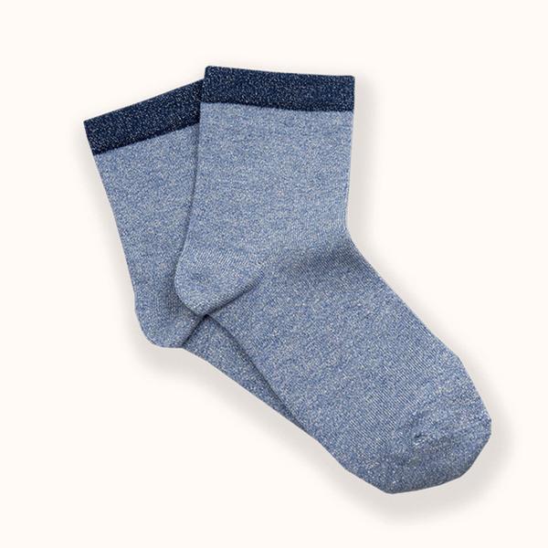 Blue sock with glitter 36 41