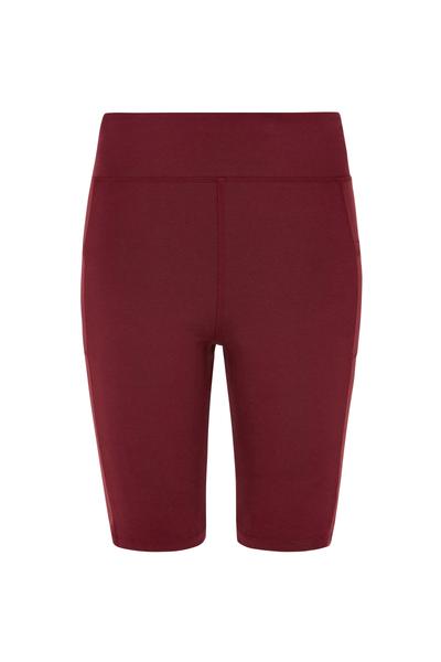 Burgundy Yoga Or Cycling Shorts With Pocket