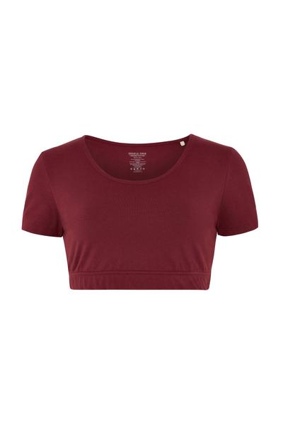 Haut the Yoga Scoop Crop Top Burgundy