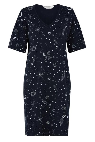 Starlight Navy Blue Pajama Dress