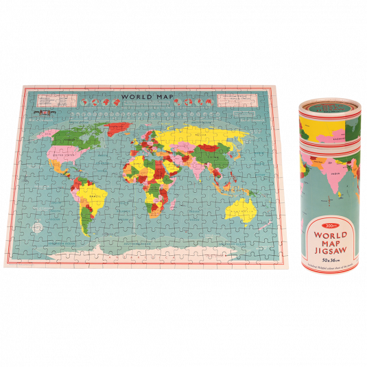 Rex London Wold Map Puzzle 50x36cm