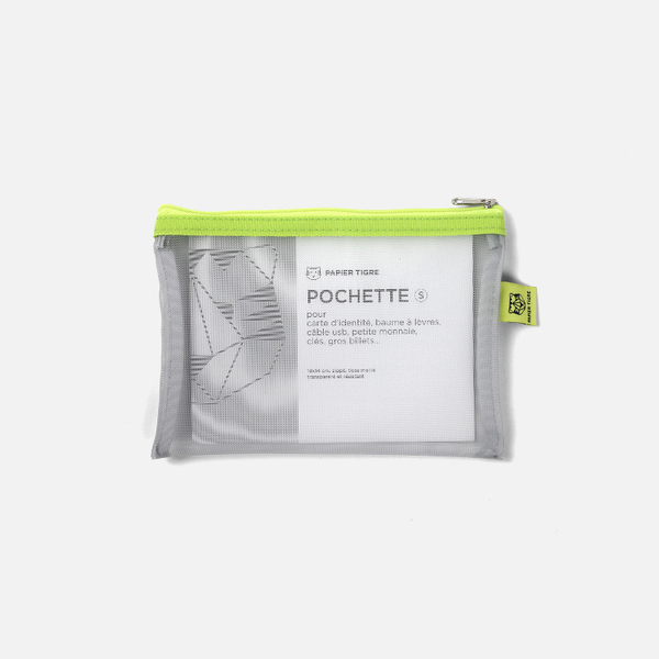 Papier Tigre Mesh Pouch Small Lime