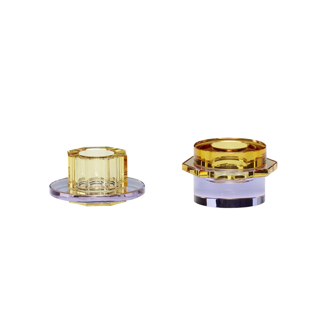 hubsch-candlestick-glass-amber-purple-s-2