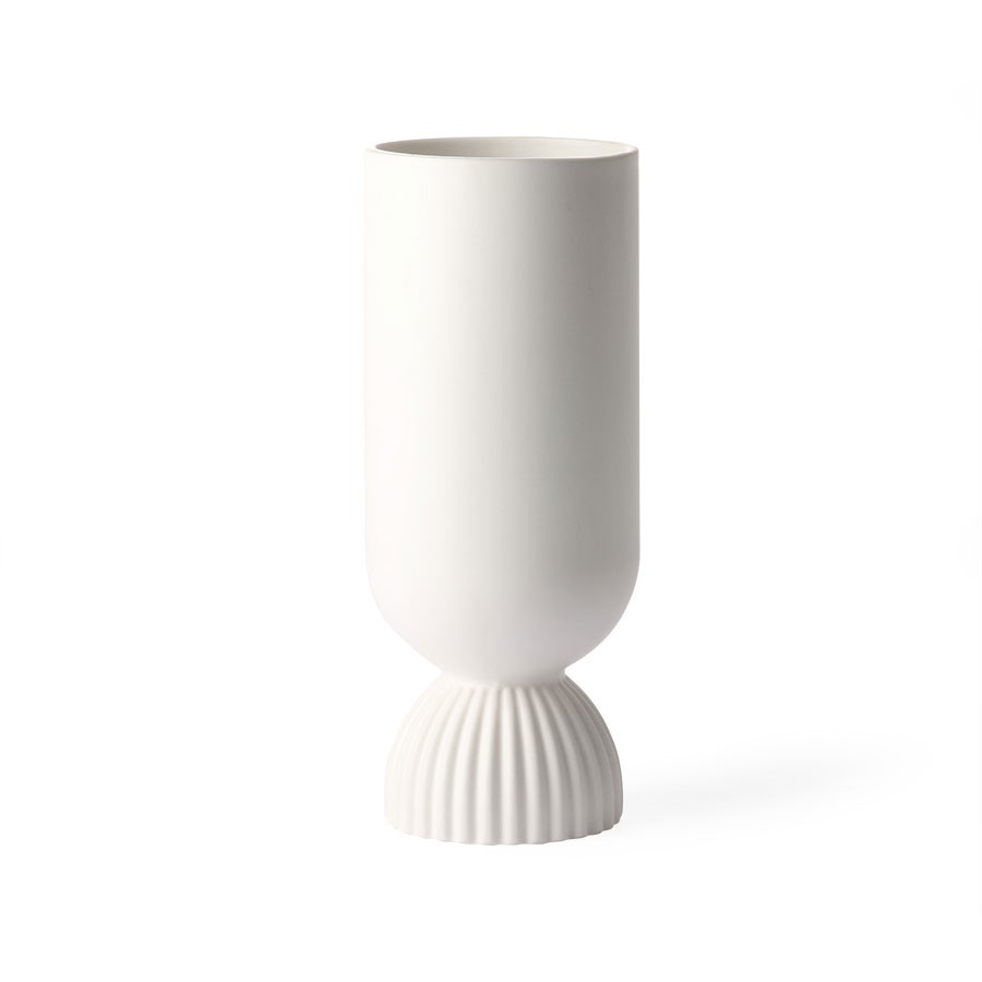 hkliving-white-ceramic-flower-vase-ribbed-base-white