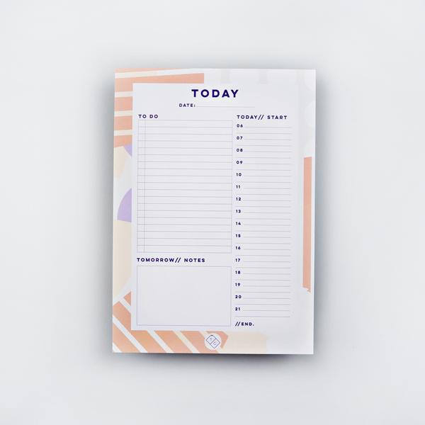 The Completist Daily Planner Pad Spots Stripes