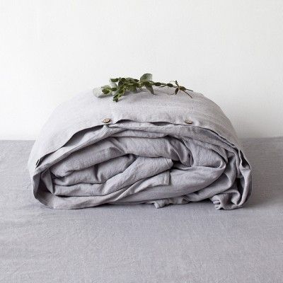 Duvet Cover 100% Linen - Light Grey 200x200cm