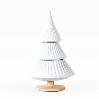 The Tree and its Pinnacle - Cobalt White Ceramic Tree