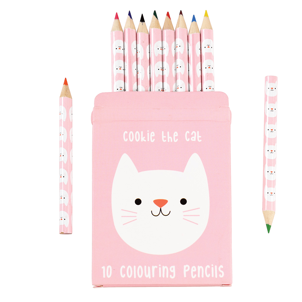Rex London Cookie The Cat Colouring Pencils (Set of 10)
