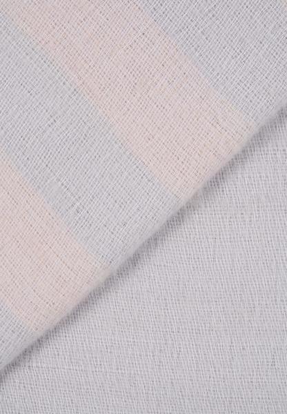 Yak Wool Cotton Scarf With Stripes Grey Lilac Apricot SH9121