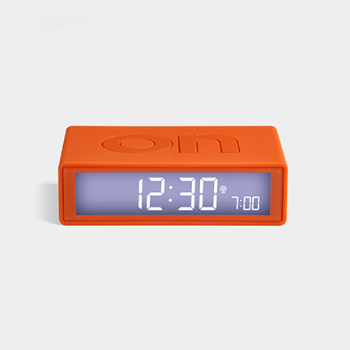 Lexon Design Orange Flip + Alarm Clock