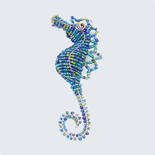 Zimbabwean Beaded Decoration Seahorse