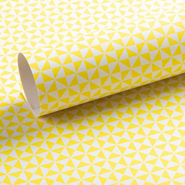 Three Sheets Of Windmill Patterned Paper Luminous Yellow