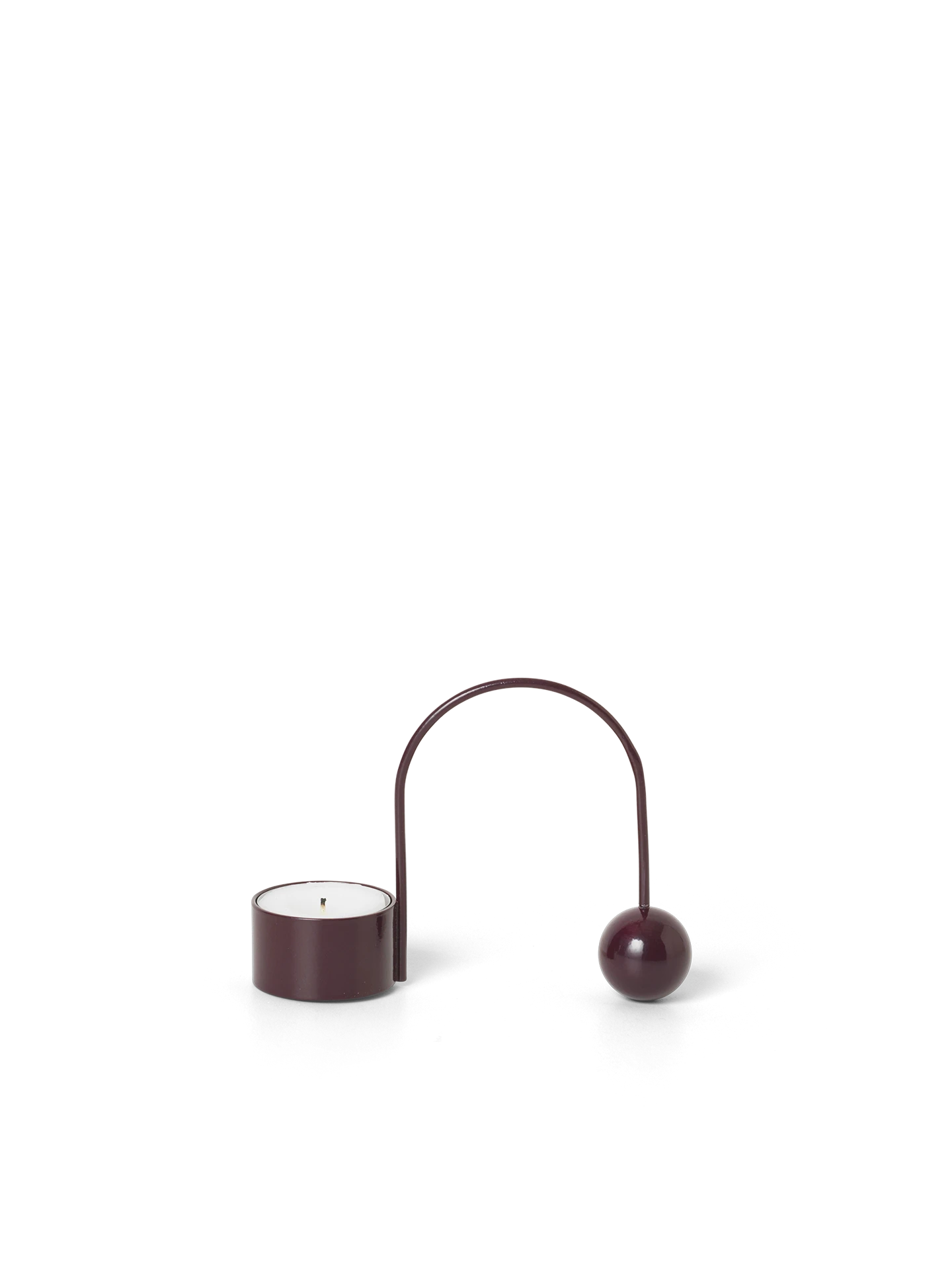 Ferm Living Dark Aubergine Balance Tealight Holder