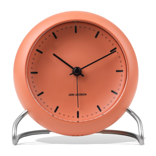 Arne Jacobsen Arne Jacobsen City Hall Table Alarm Clock Pale Orange