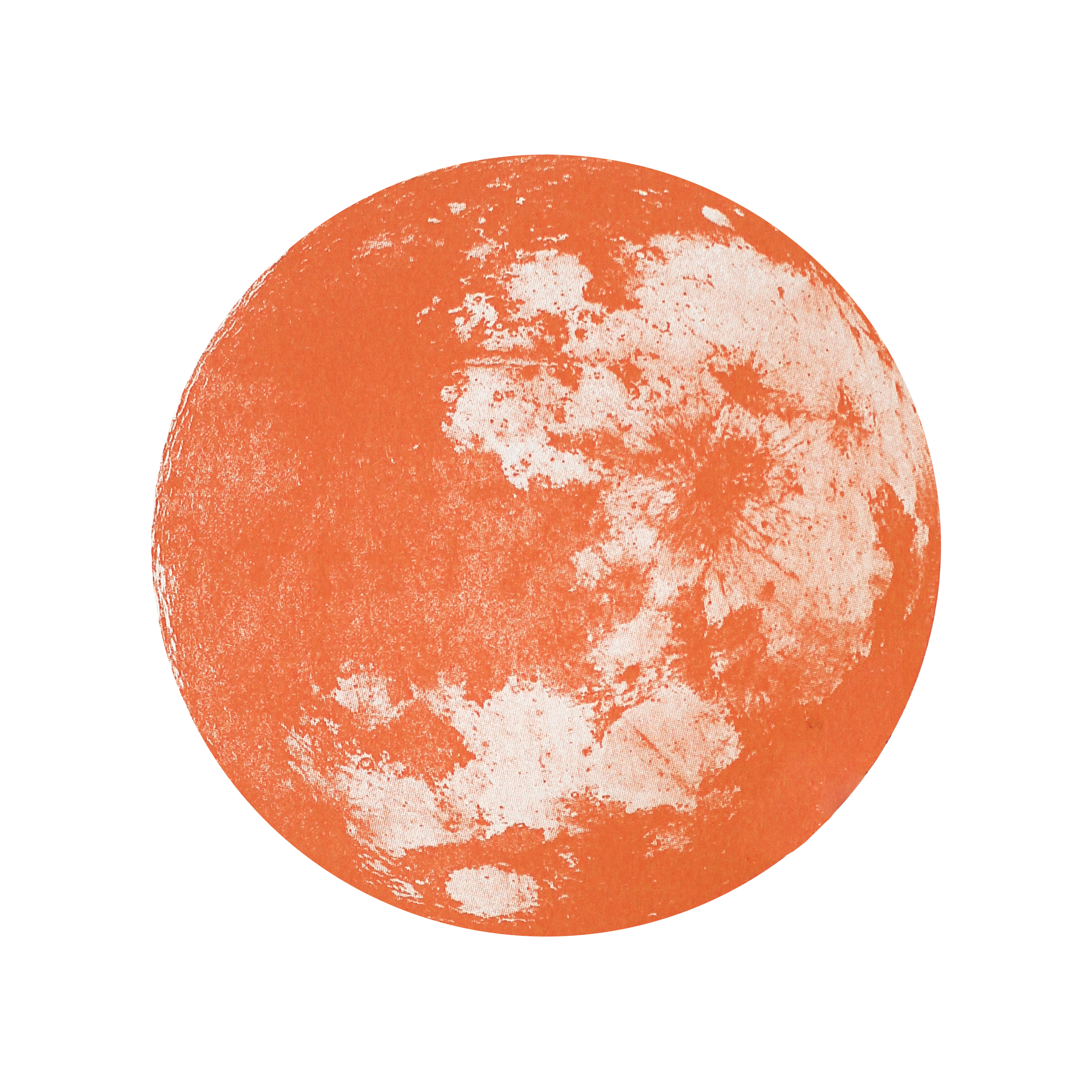 Moon in Orange Screen Print