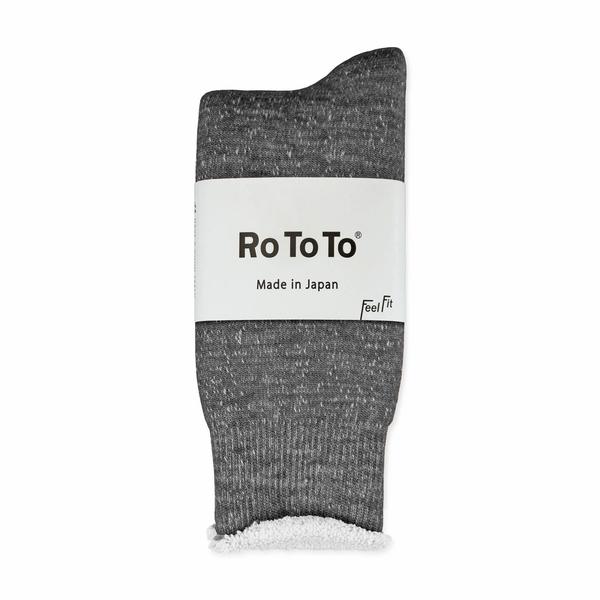 RoToTo Double Face Merino Socks Charcoal
