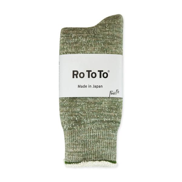 rototo-double-face-merino-socks-army-green