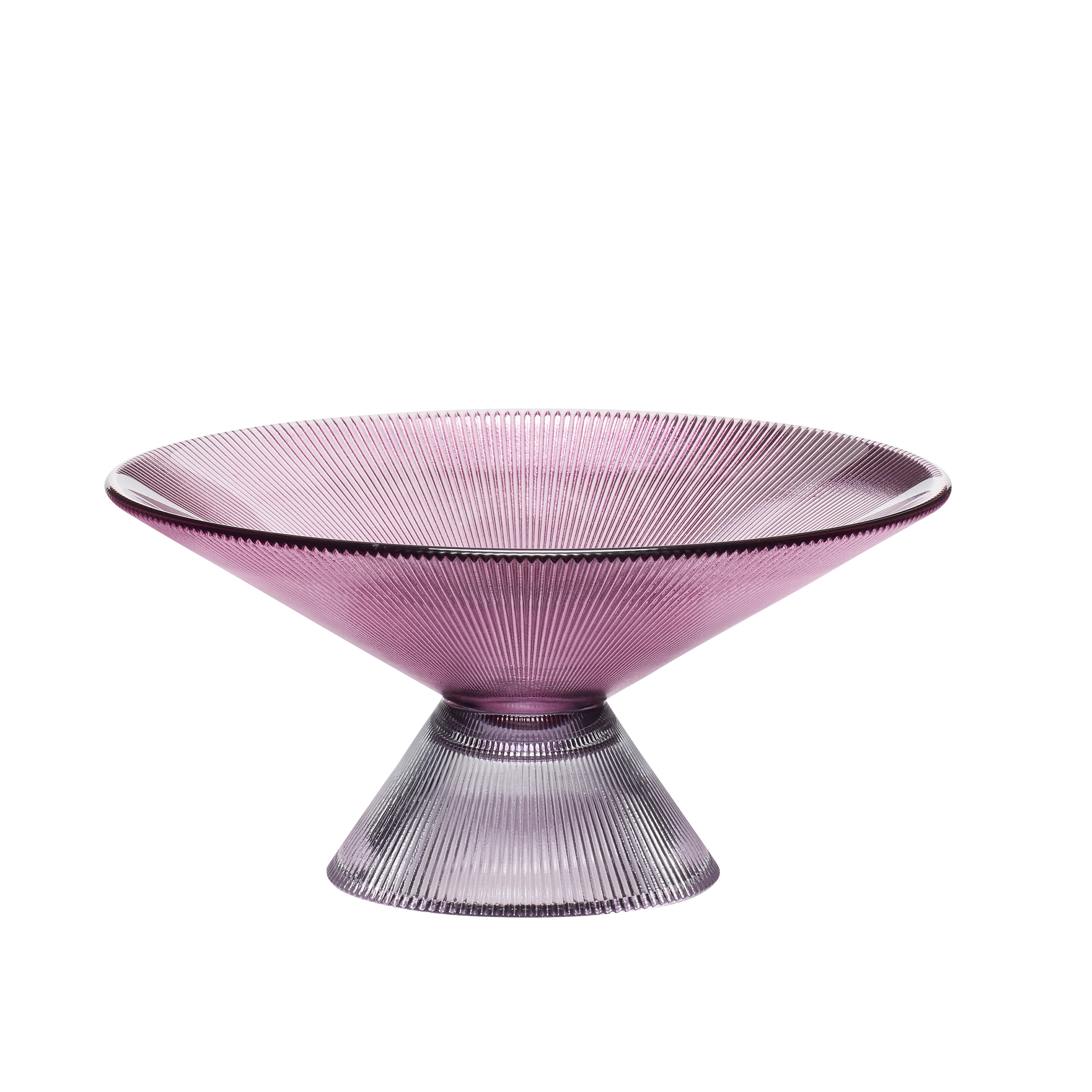 Hubsch Glass Bowl - Pink / Smoked