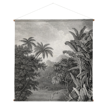 hkliving-printed-cotton-wall-painting-with-wooden-frame-in-black-and-white