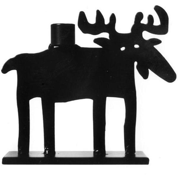 Moose Large Candleholder In Steel 20 Cm